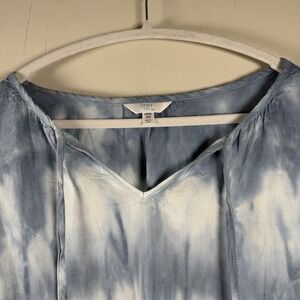 Time and Tru Sleeveless Blouse Women's XXXL (20) Indigo Tie Dye Alft Resortcore